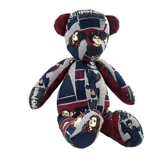 Harry Potter 16" Hand Sewn Quilted Collectible Fabric Stuffed Bear Beckies Bears - Picture 1 of 12